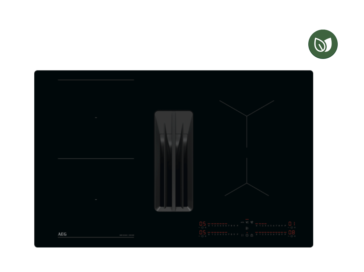 AEG TH84CB03CB 6000 kookplaat met afzuiging - 80cm
