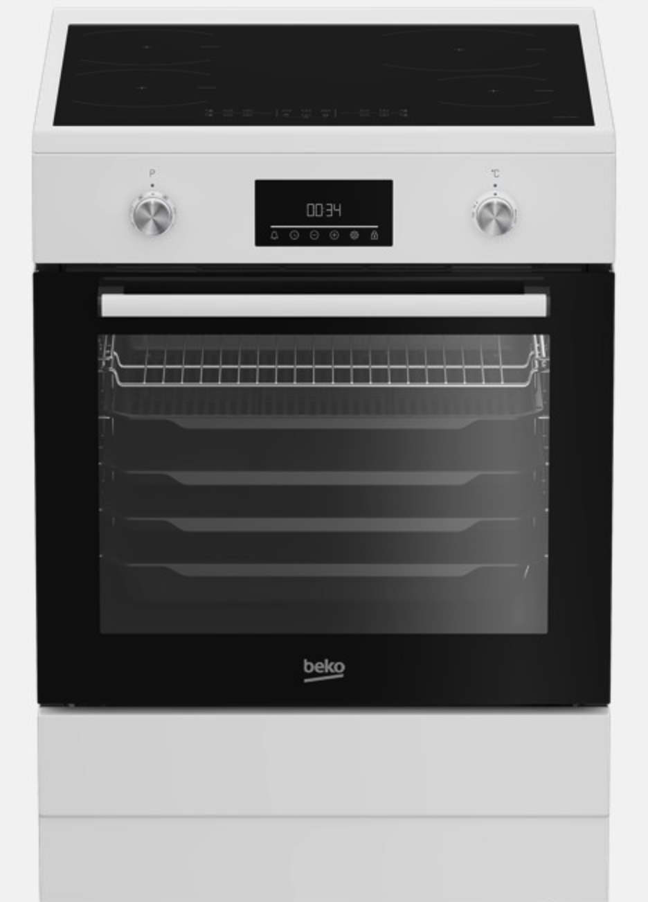 BEKO FBMA6930GW fornuis met inductie kookplaat - 60cm