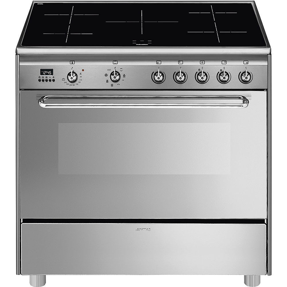 SMEG VRIJSTAAND ERT SCD90IMX9-1 fornuis met inductie kookplaat - 90cm